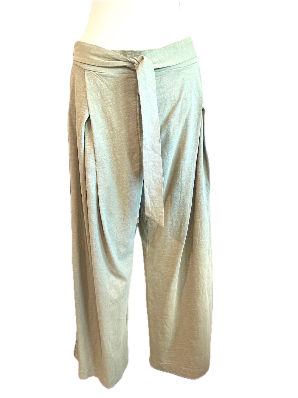 Z Supply Olive Cotton Knit Wide Leg Pants